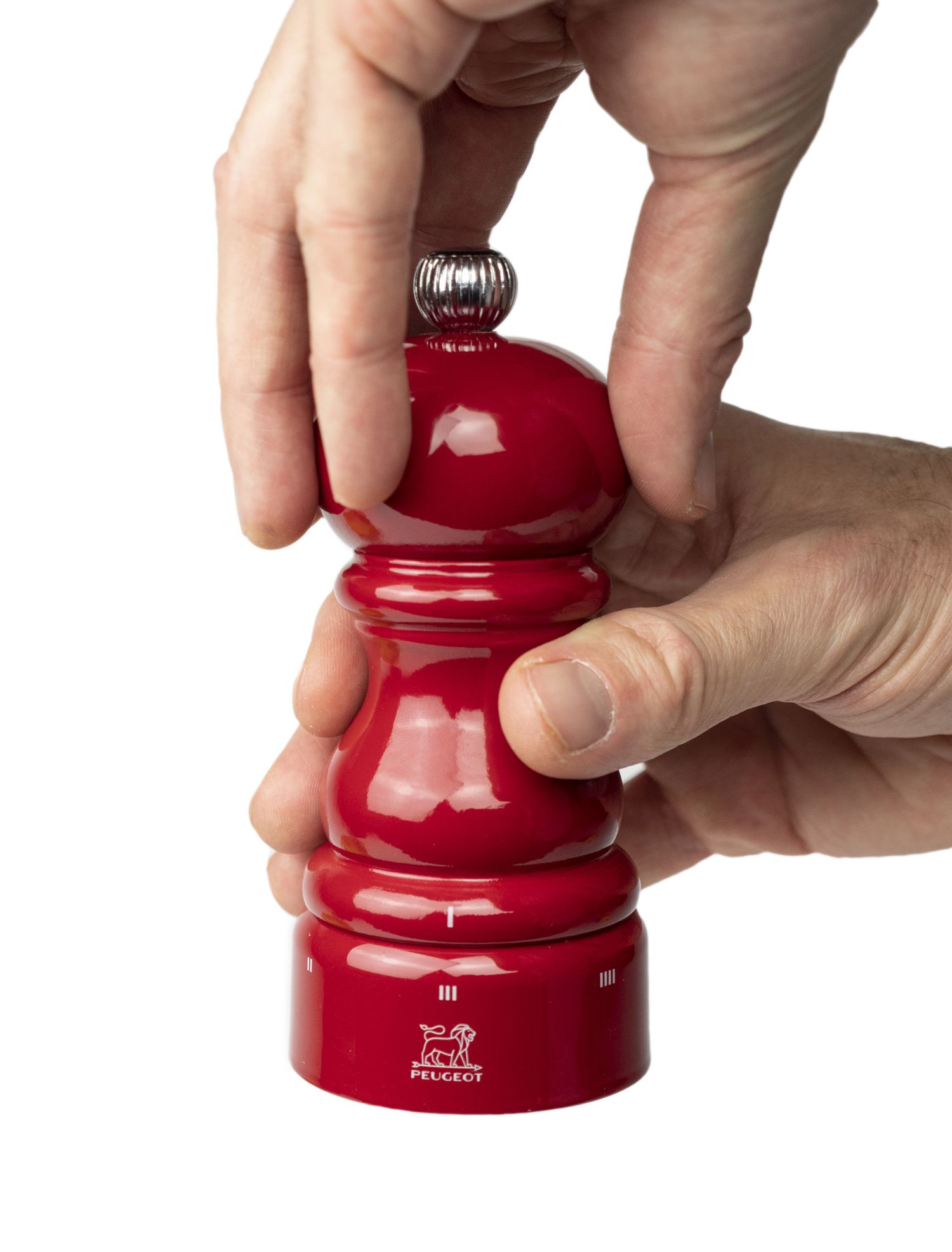 PARIS U'SELECT MOULIN A POIVRE MANUEL EN BOIS LAQUE ROUGE PASSION 12CM