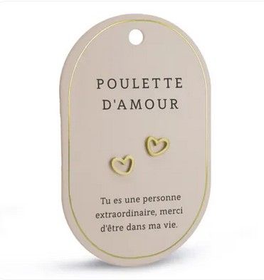 Boucles d'oreilles Poulette d'Amour
