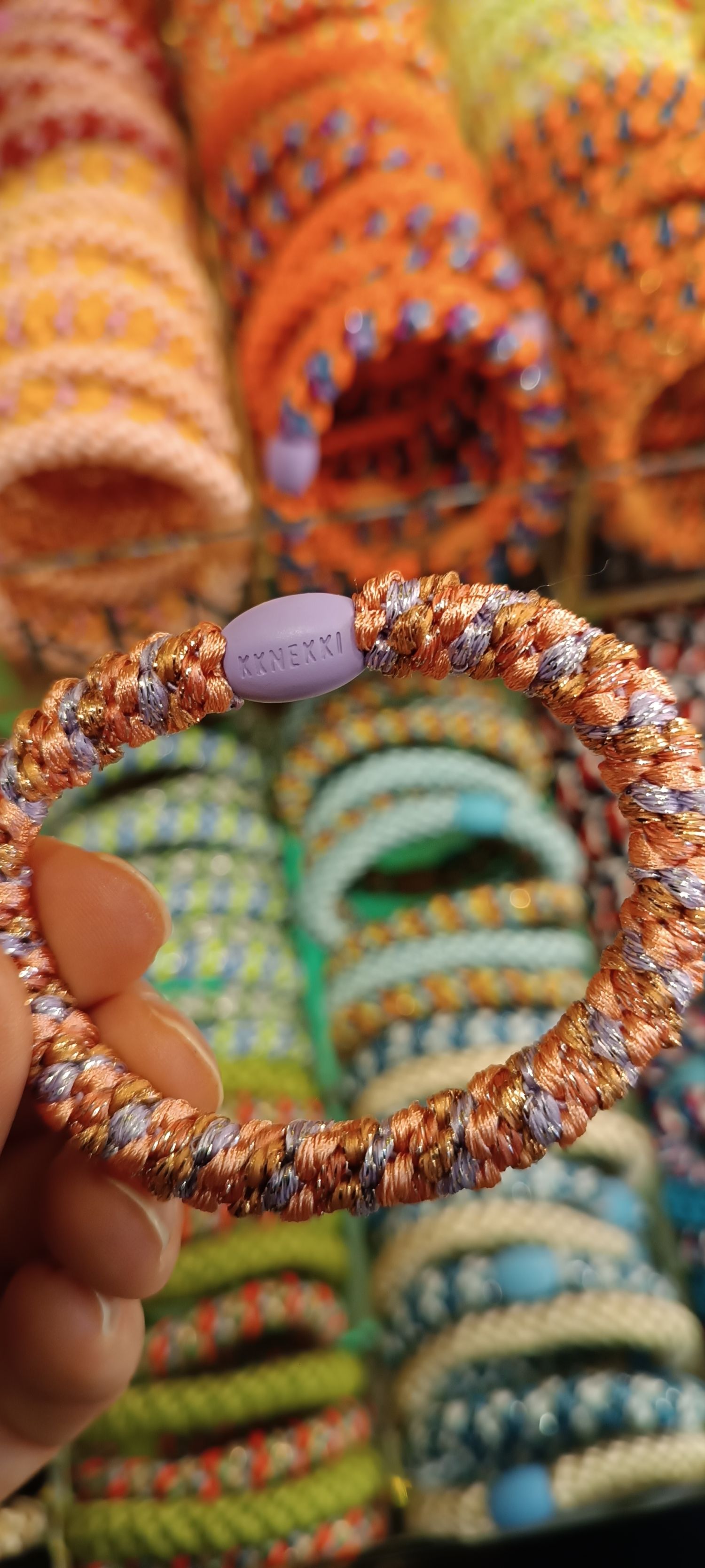 Kknekki corail poudre lavande paillettés