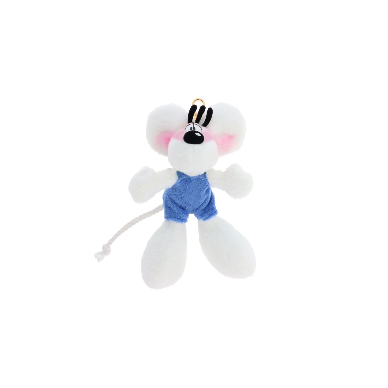 PORTE CLE DIDDL PELUCHE EN SALOPETTE BLEU 15CM