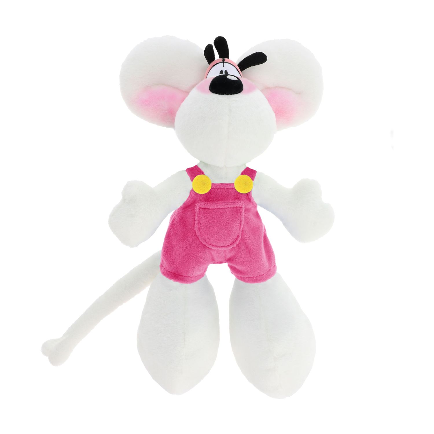 PELUCHE DIDDL EN SALOPETTE ROSE 30CM