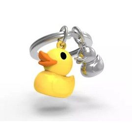 Porte-clés Canard Jaune et son petit- METALMORPHOSE