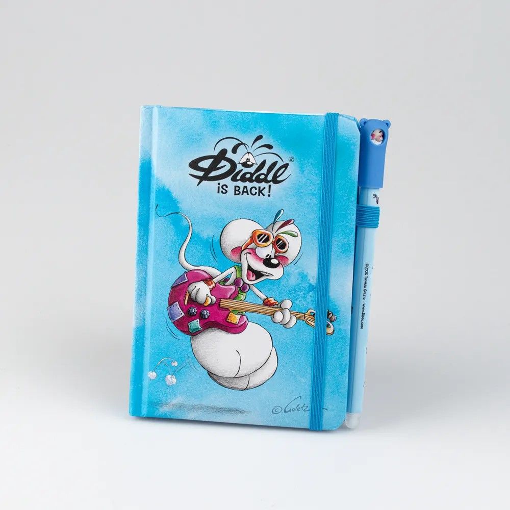 CARNET A6 BLEU + STYLO DIDDL