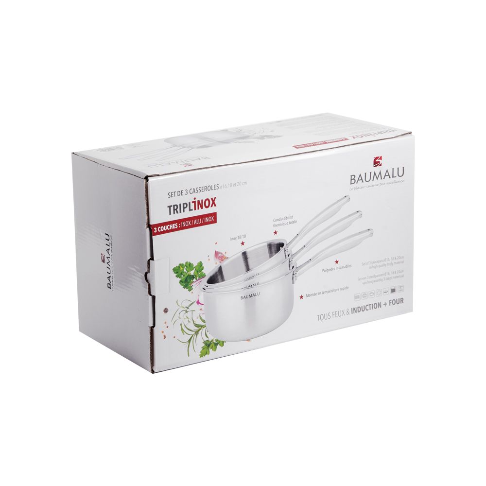 Lot de 3 casseroles Trimpli 16/18/20 CM