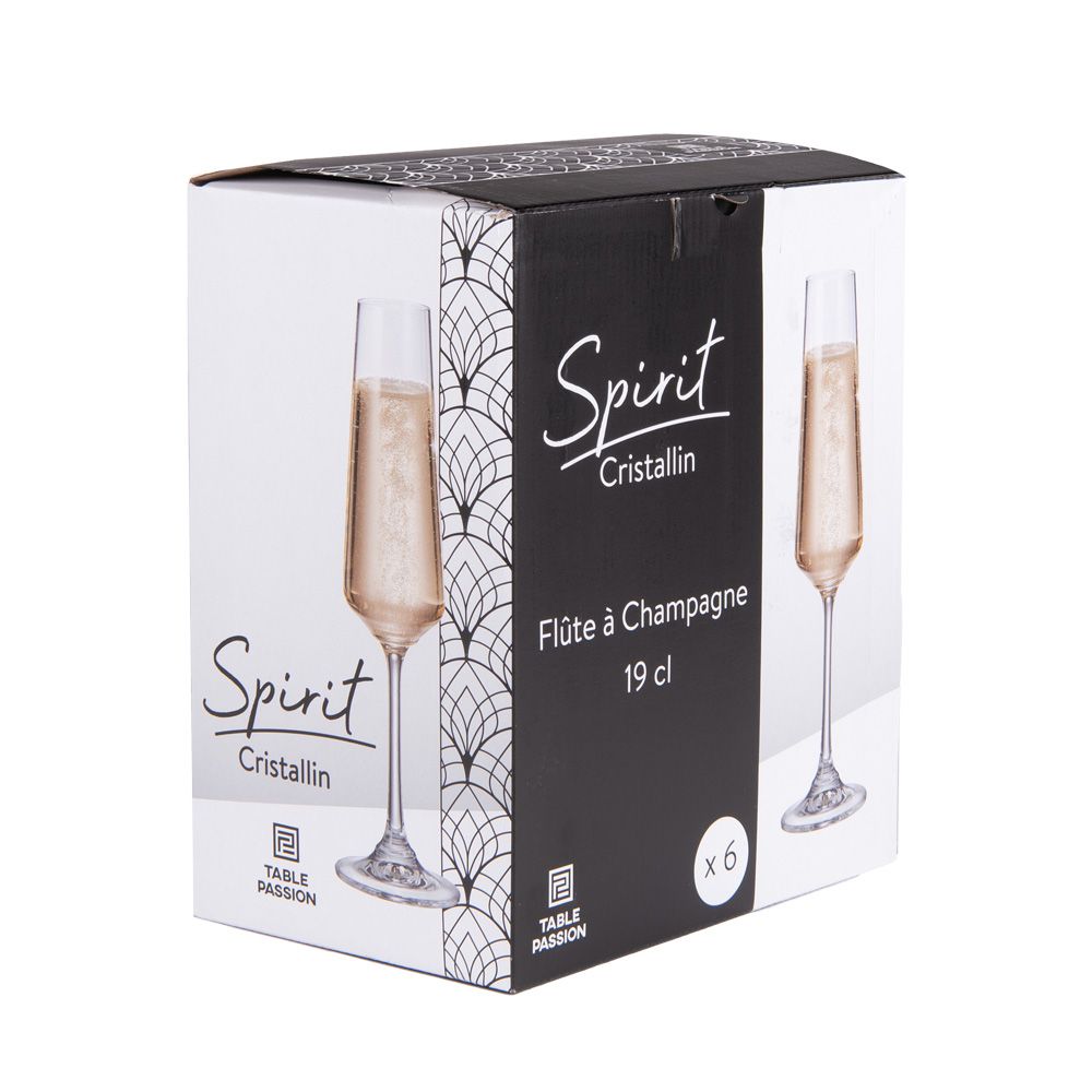 2 BOITES DE 6 FLUTES SPIRIT 19CL