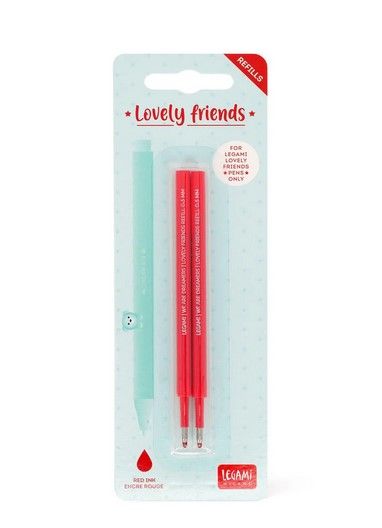 Set de 2 Recharges pour Stylo à Encre Gel Lovely Friends - Encre rouge