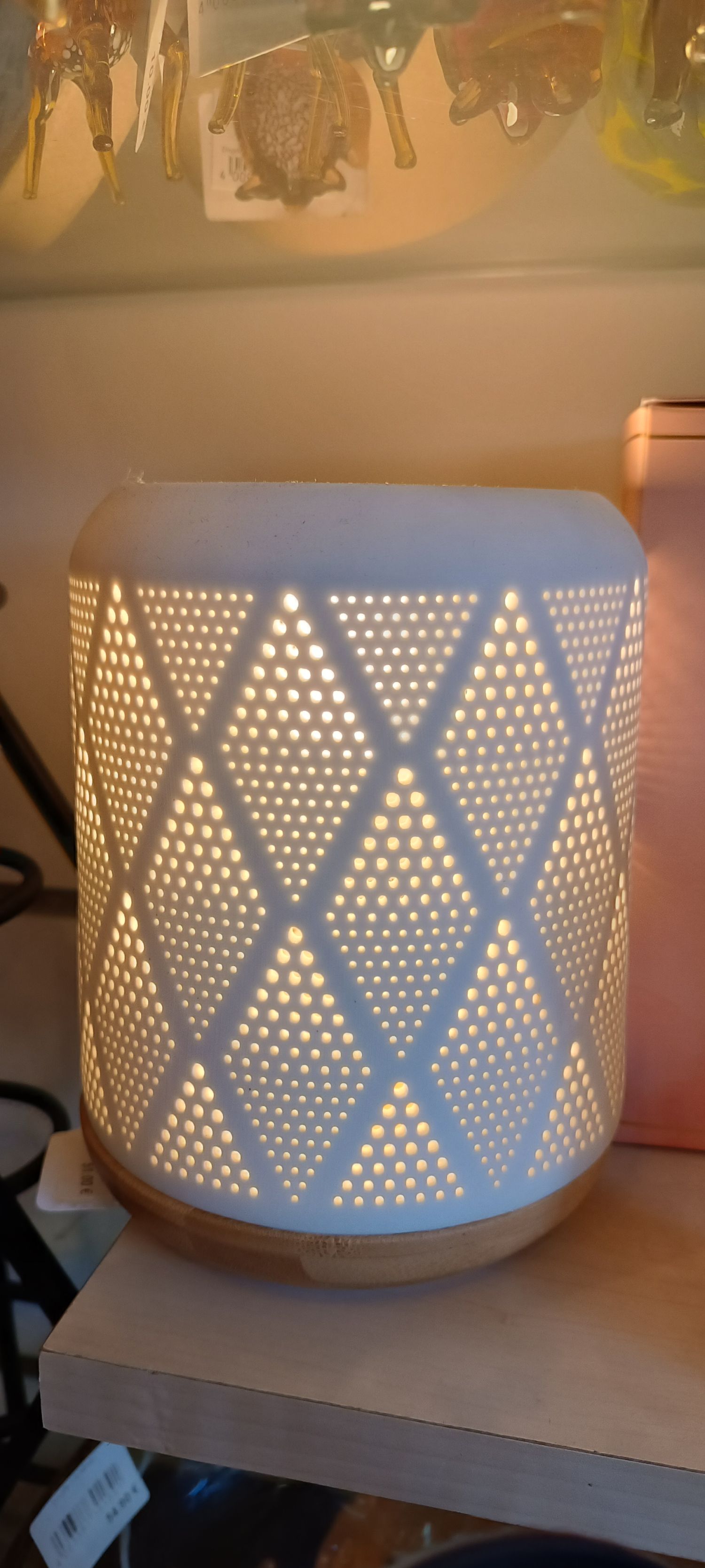 LAMPE PORCELAINE BOIS