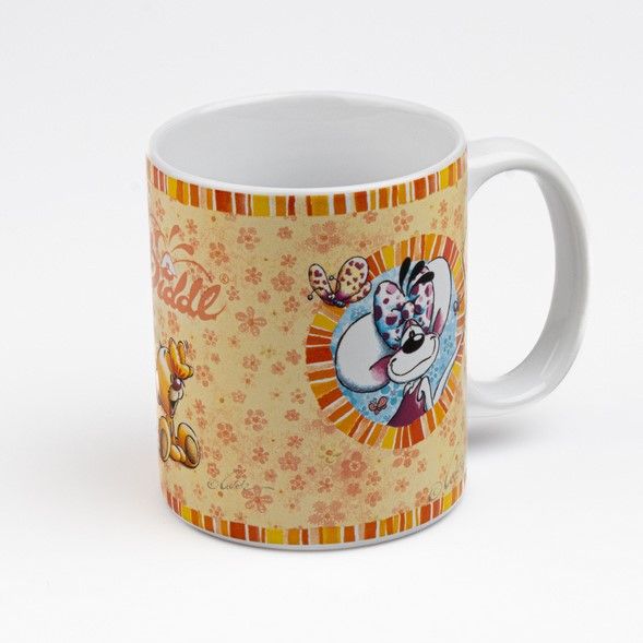  Mug Céramique Diddl orange à motifs – Tasse Diddlina et Pimboli collector