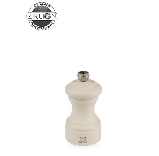 Bistro Moulin à  sel manuel en bois, blanc plume, 10 cm