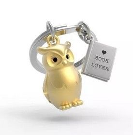 Porte-clés Chouette et son Livre- METALMORPHOSE