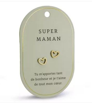 Boucles d'oreilles Super Maman