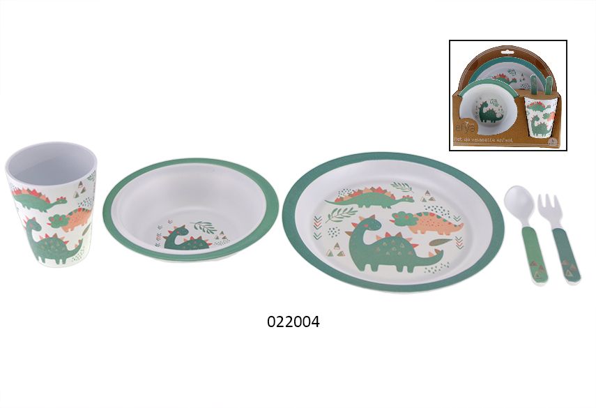 SET VAISSELLE 5 PIECES DINO