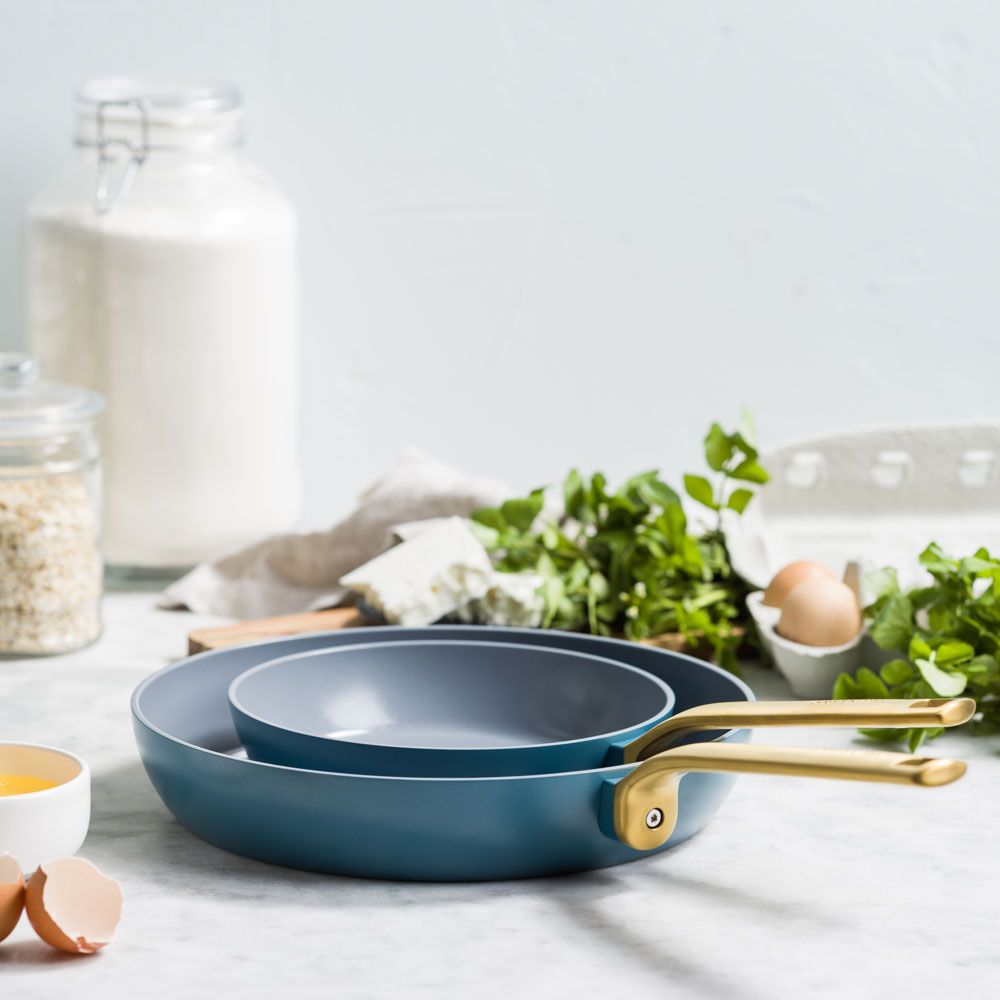 SET DE 2 POELES 20 ET 28 CM EVOLUTION BLEUE