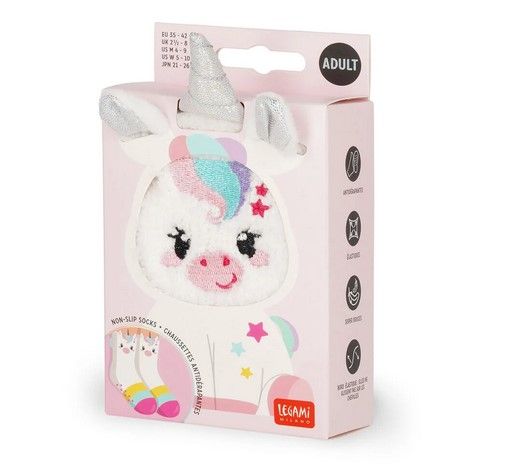 CHAUSSETTE ANTIDERAPANTES ADULTES UNICORN