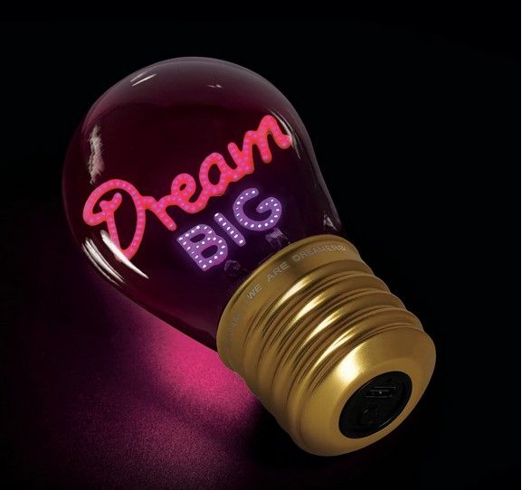BULB FICTION LAMPE EN FORME D AMPOULE DREAM BIG