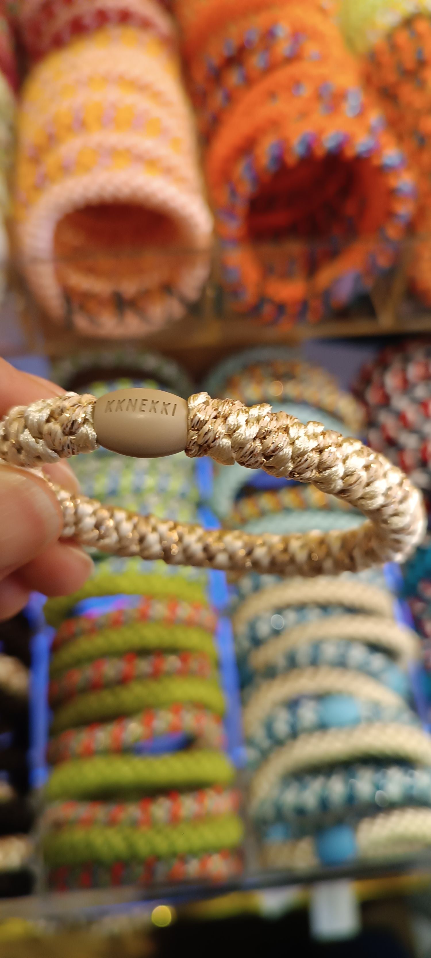 Kknekki rayures pailletées Ivoire Beige 