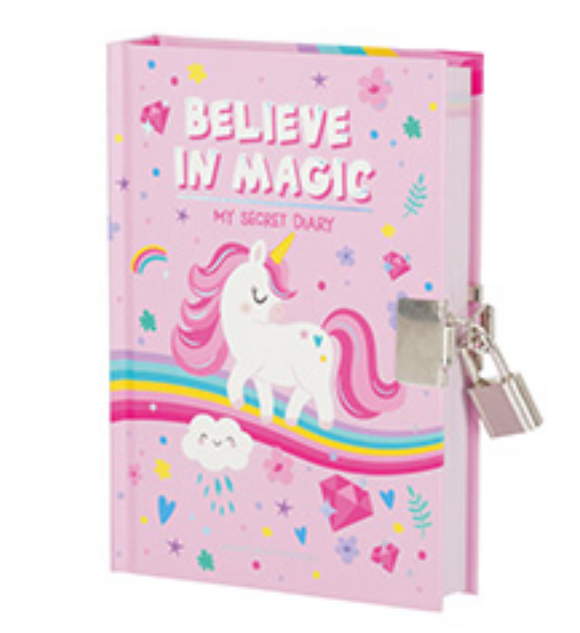 Journal Intime avec Couverture Rigide Illustrée et Cadenas - Unicorn - My Secret Diary