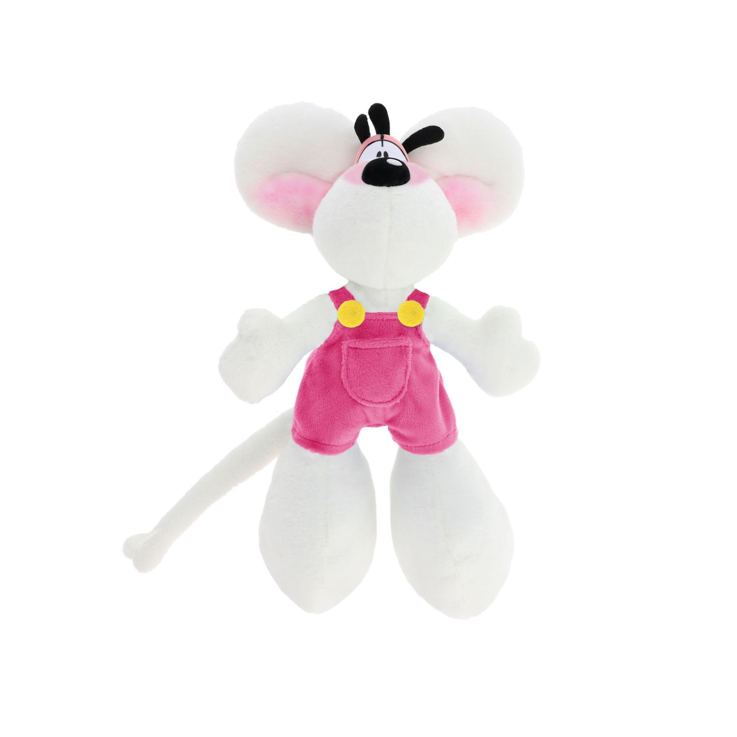 PELUCHE DIDDL EN SALOPETTE ROSE 20CM