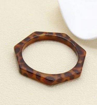 Bracelet Léopard Résine – Design Géométrique