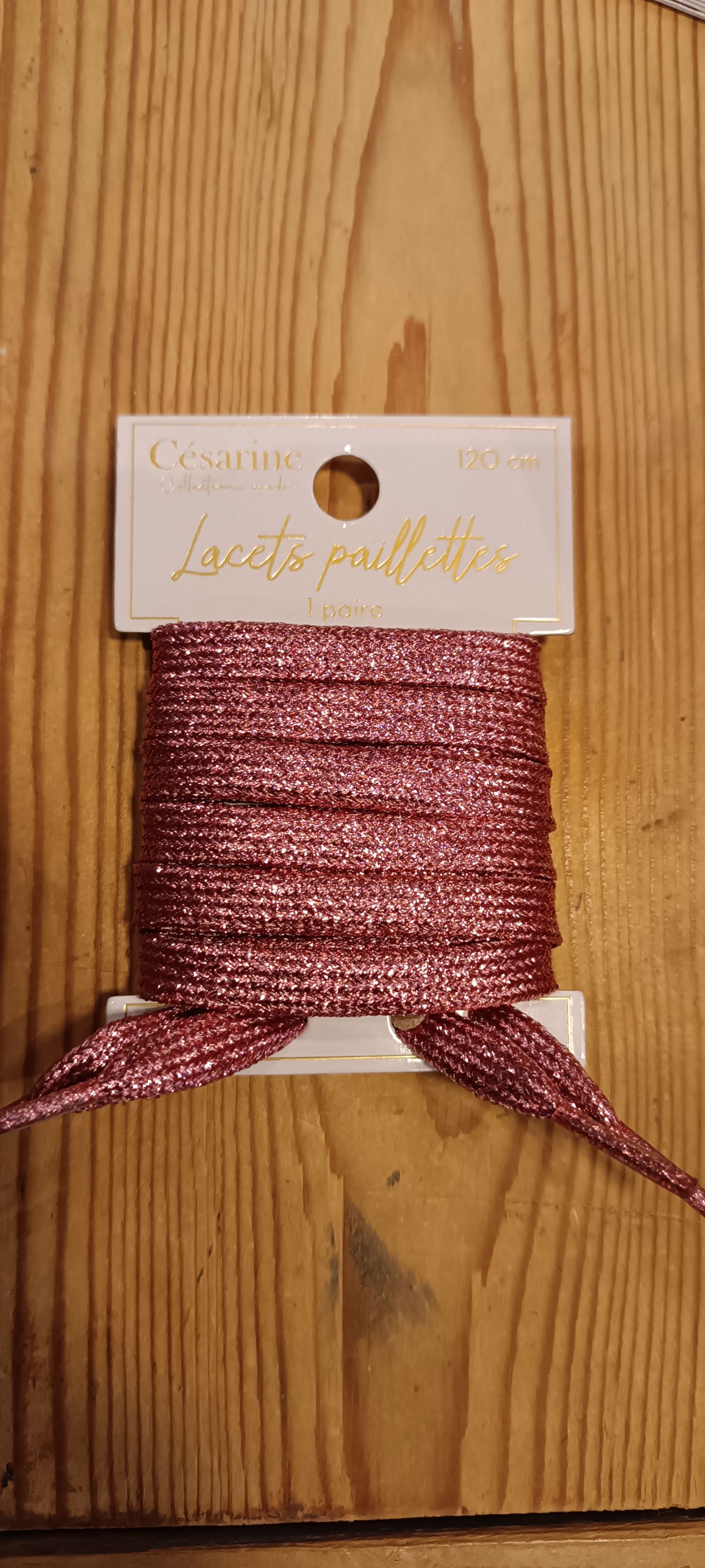 LACETS PAILLETTES ROSES