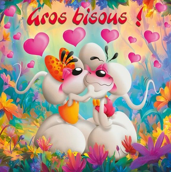 CARTE 3D DIDDL GROS BISOUS