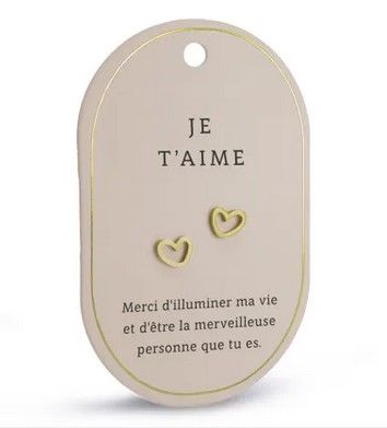 Boucles d'oreilles Je t'Aime