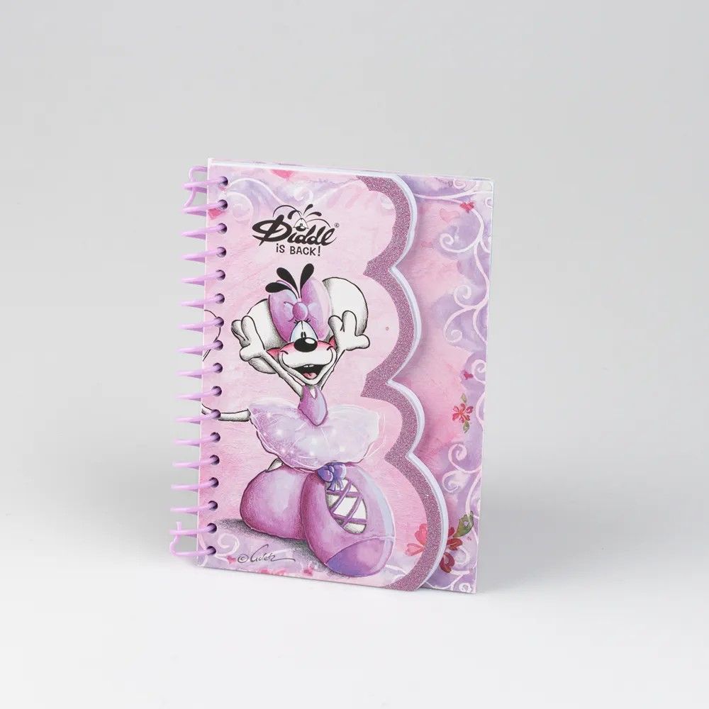 Carnet forme A6 Diddlina rose