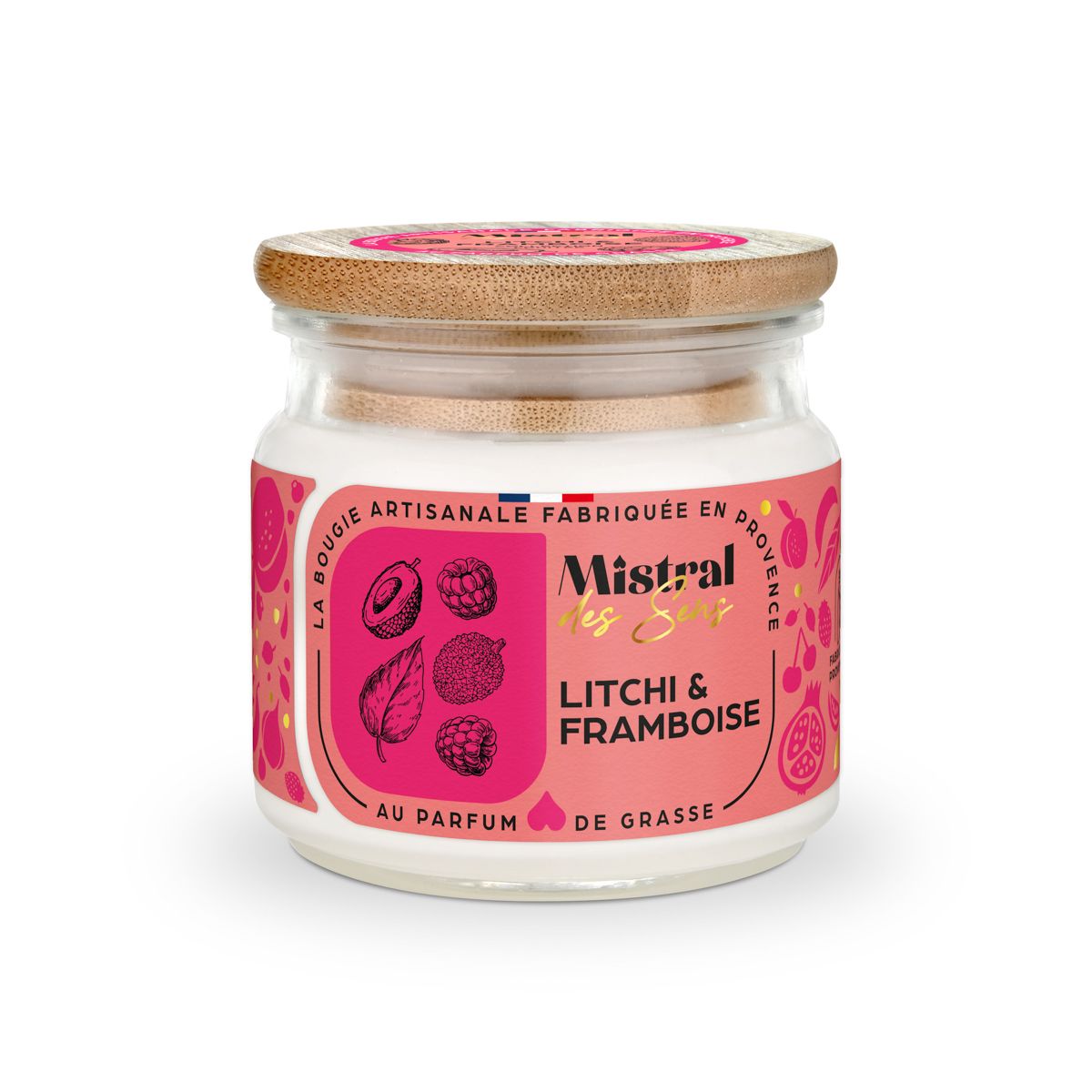 BOUGIE PARFUMEE LITCHI FRAMBOISE