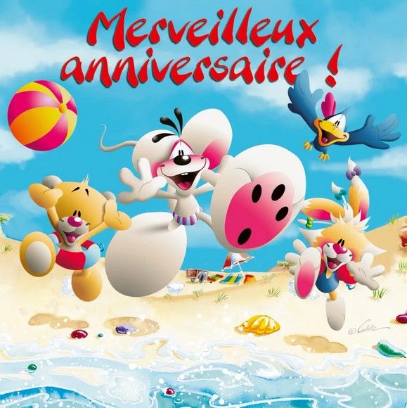 CARTE 3D DIDDL MERVEILLEUX ANNIVERSAIRE