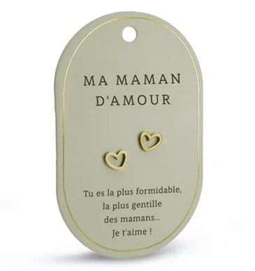 Boucles d'oreilles Ma maman d'Amour