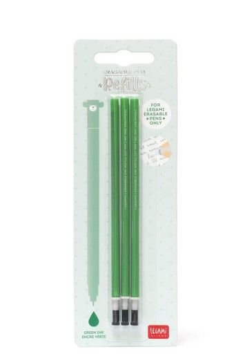 Set de 3 Recharges pour Stylo à Encre Gel Effaçable - Encre VERT