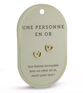 Boucles d'oreilles Une personne en or