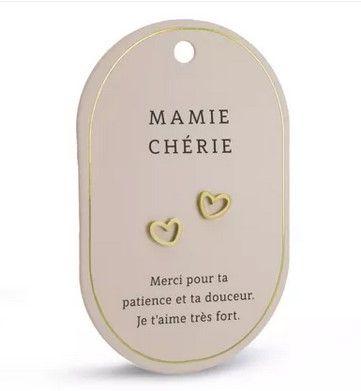 Boucles d'oreilles Mamie chérie
