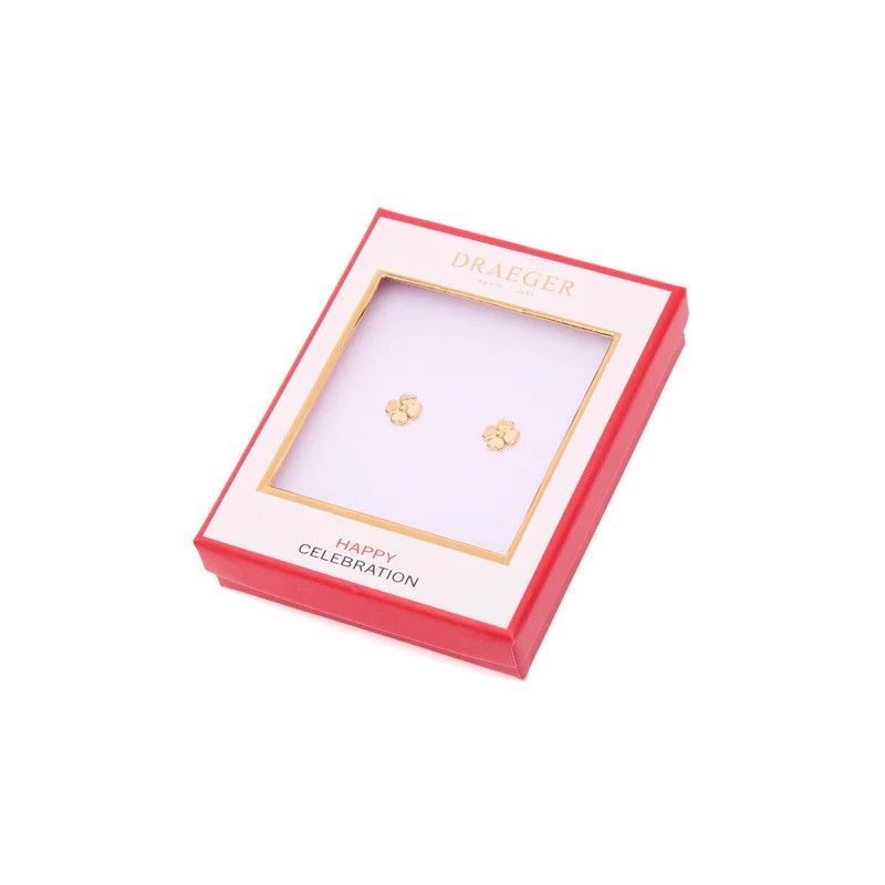 Boucles d'oreilles dorées tréfle