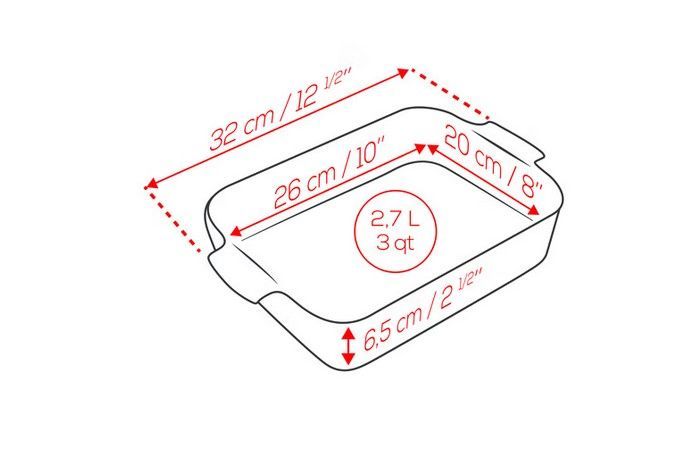 Appolia Plat Rectangulaire Bleu Céleste 32 cm