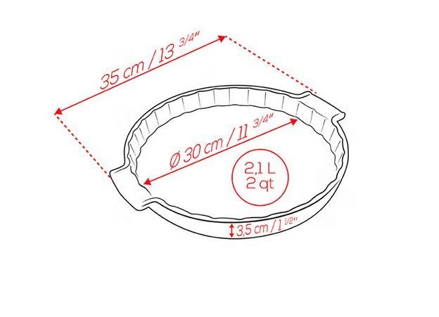  Appolia Plat à Tarte Bleu Céleste 30 cm