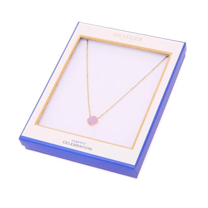 COLLIER DORE PENDENTIF LOSANGE