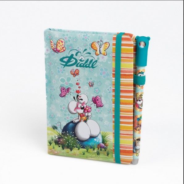  Carnet A6 Diddl avec stylo effaçable motifs papillons et fleurs