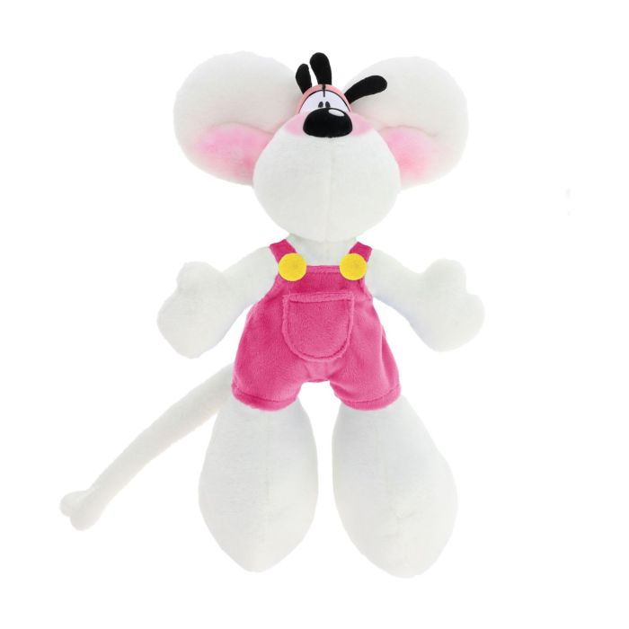 PELUCHE DIDDL EN SALOPETTE ROSE 30CM