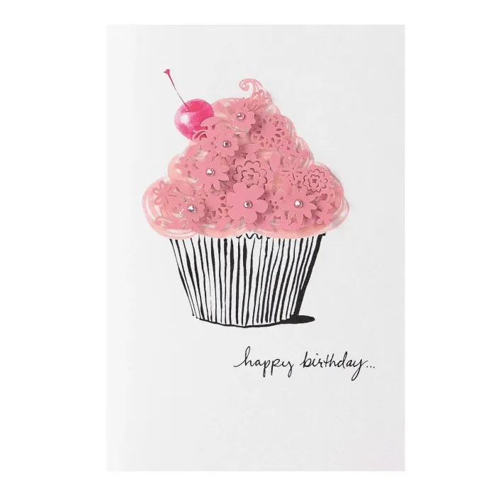 Carte Anniversaire Cupcake