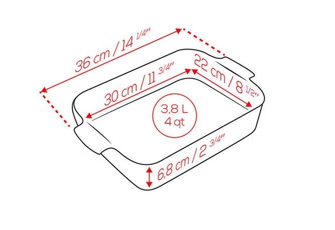 Copie Appolia Plat Rectangulaire Vert Fougère 36 cm