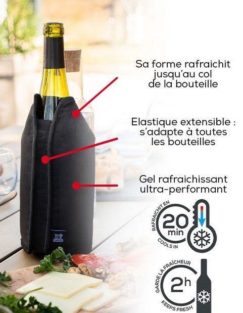  Frizz Rafraîchisseur extensible Vins & Champagnes, vert fougère, 23 cm