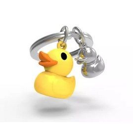 Porte-clés Canard Jaune et son petit- METALMORPHOSE