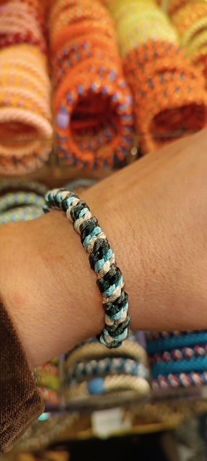 Kknekki paillettes turquoise jungle mélangées 