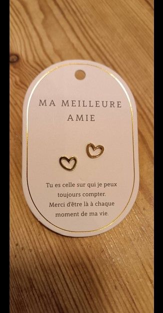 BOUCLE D OREILLE MESSAGE MA MEILLEURE AMIE