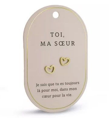 Boucles d'oreilles Toi ma soeur