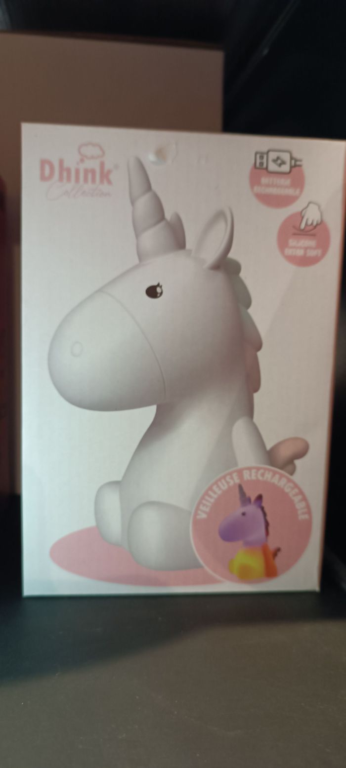 VEILLEUSE SOUPLE LICORNE RECHARGEABLE