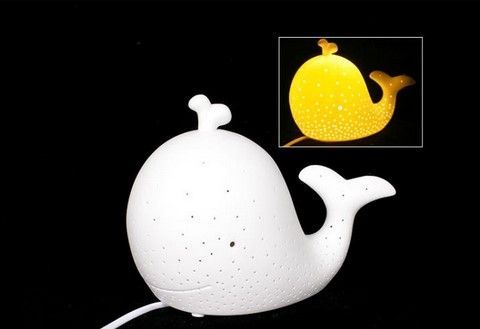 LAMPE PORCELAINE BALEINE 