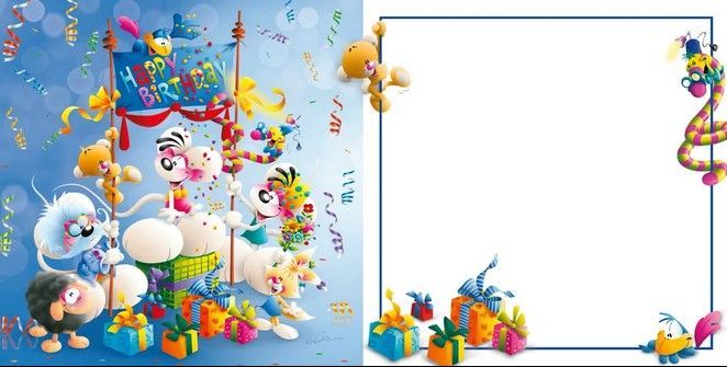 CARTE 3D DIDDL BON ANNIVERSAIRE DE LA PART DE NOUS TOUS