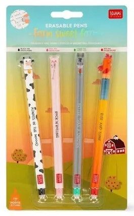 4 STYLOS ENCRE GEL EFFACABLE FERME